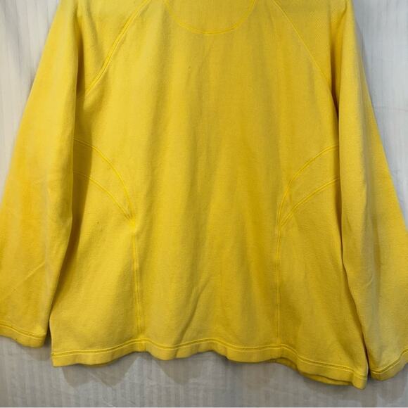 Tommy Bahama Nautical Yellow 1/2 Zip Pullover Sweater Cotton Stretch Coastal - Picture 4 of 11